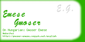 emese gmoser business card